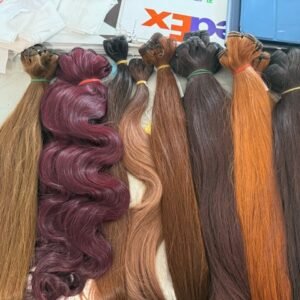 Precolored Standard Double Drawn Weft (Burgundy, Wine Red, Ginger, #30, #6 and more)