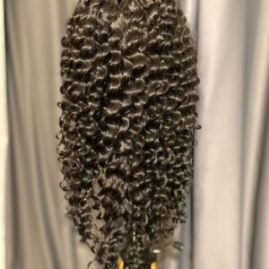 5x5 Steam Curly #1 Young Donor Closure Wigs